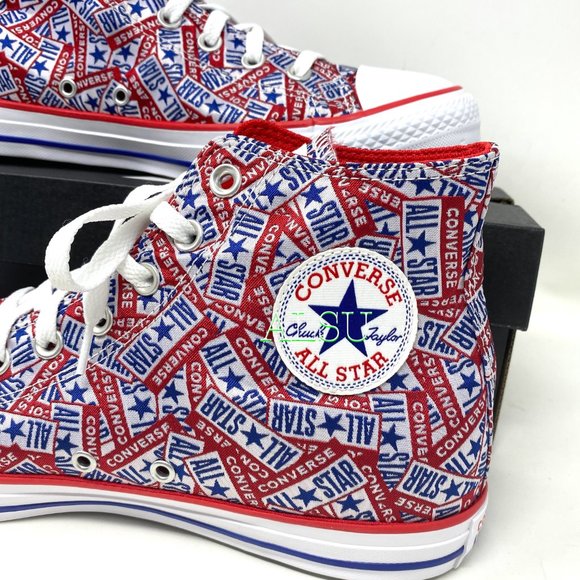 Converse Chuck Taylor AS High Canvas Red Casual Women's Size Sneakers 166828F - Picture 3 of 8